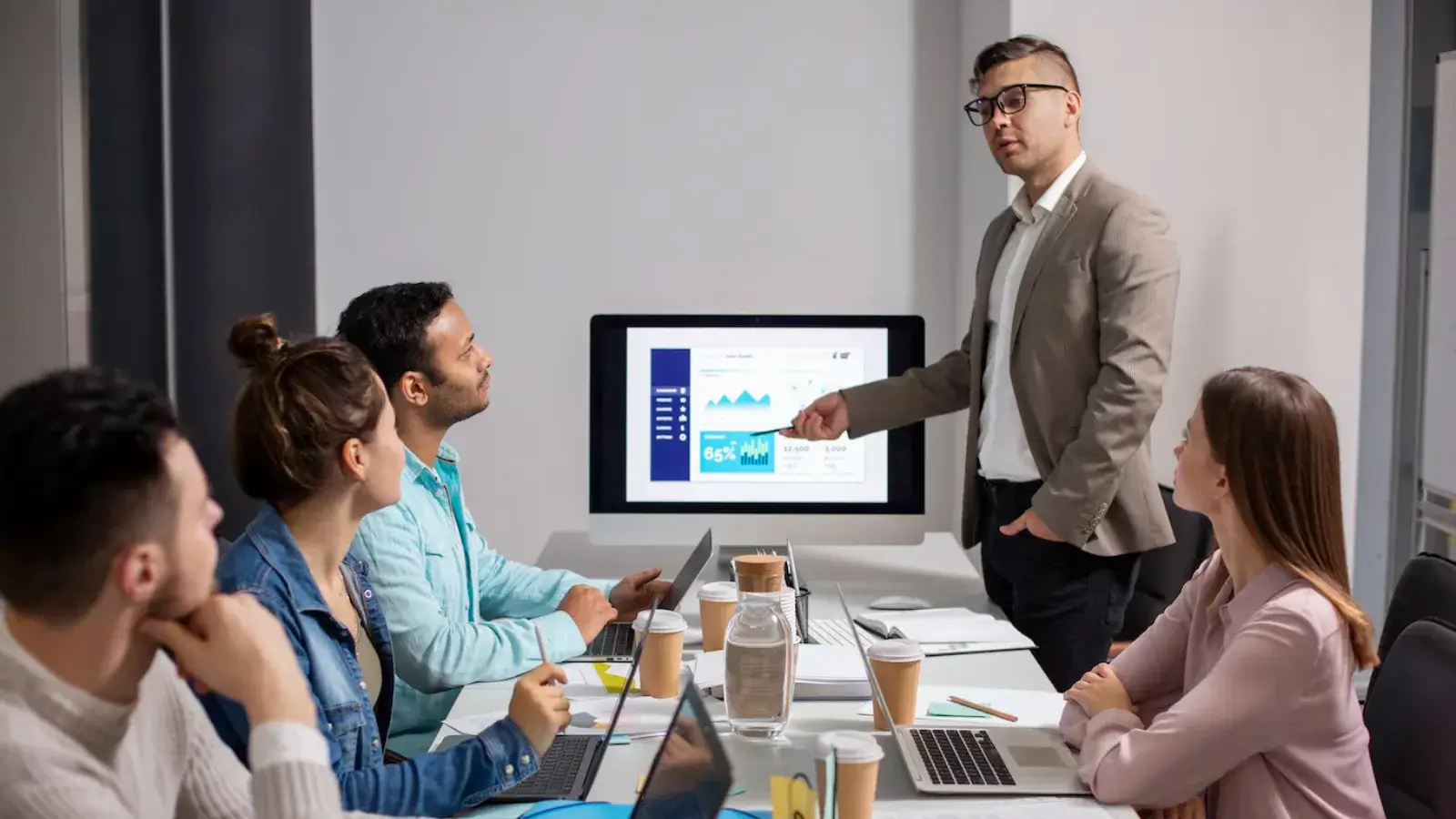 Professional business consulting team